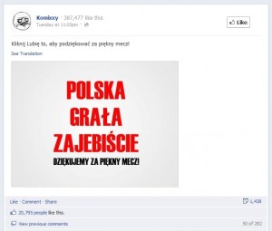 Euro 2012 na Facebooku - Komixxy