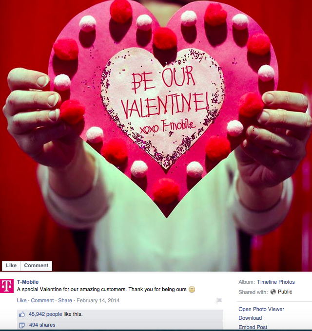 T-Mobile Valentine's Day post
