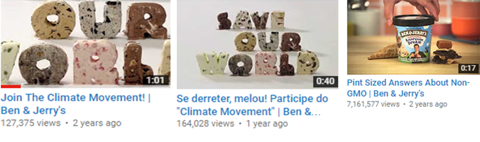 Ben & Jerry's Climate Change Videos YouTube