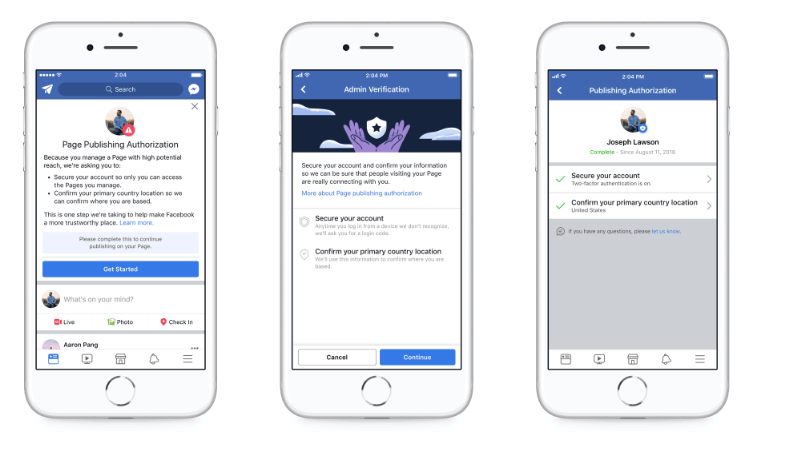 Nowe autoryzacje Stron na Facebooku