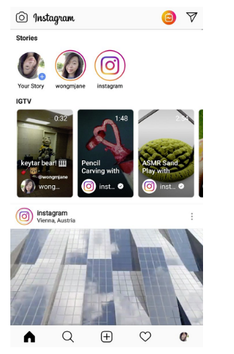 IGTV w nowym miejscu w aplikacji