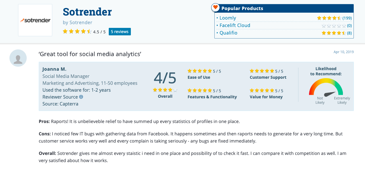 online reviews capterra