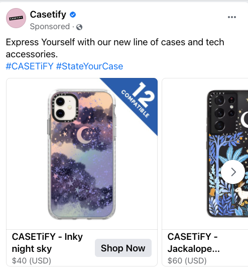 best facebook ad from casetify