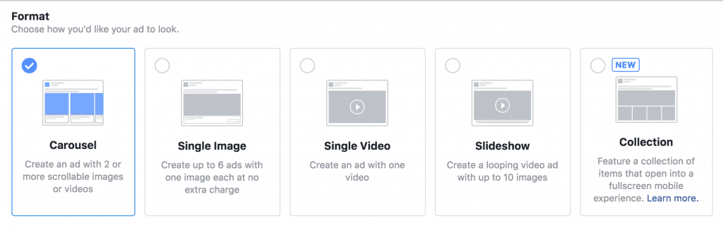 Facebook video ad formats