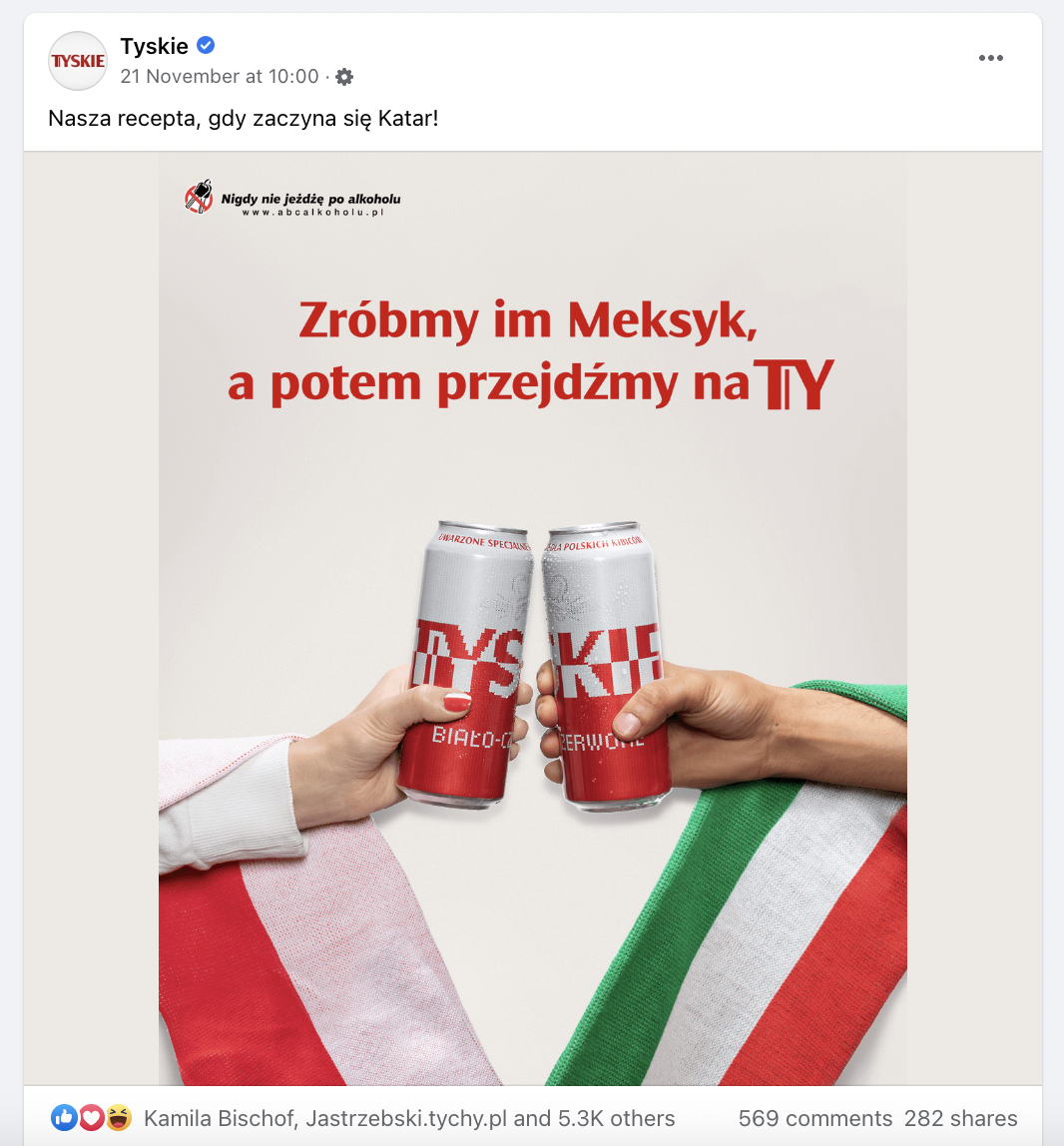 tyskie mecz polska meksyk facebook