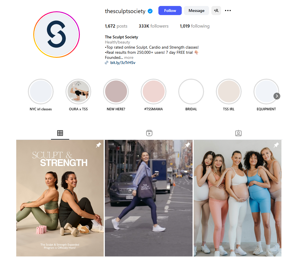 The Sculpt Society postpartum workout program