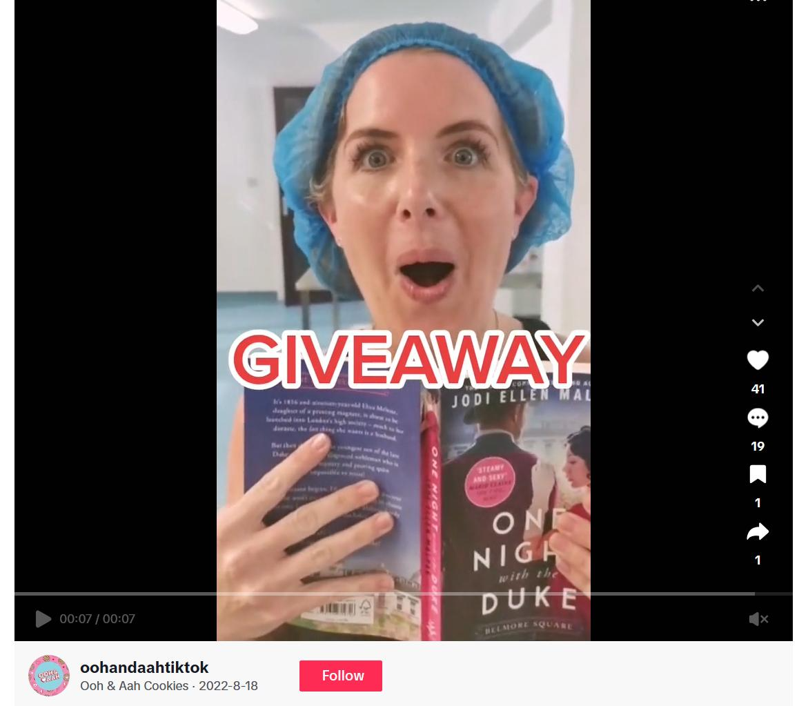 TikTok giveaway