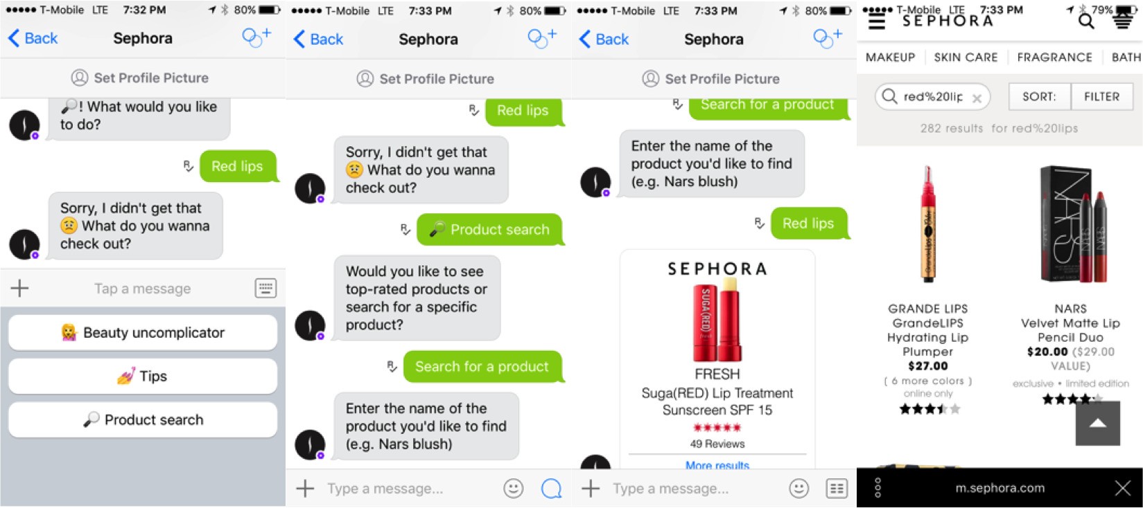 Sephora AI-powered chat