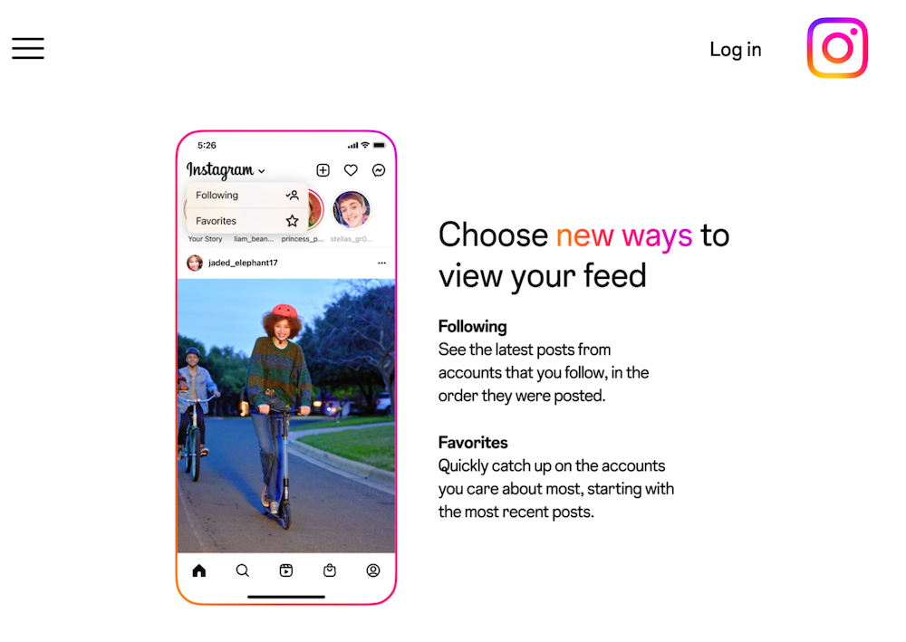 instagram view feed