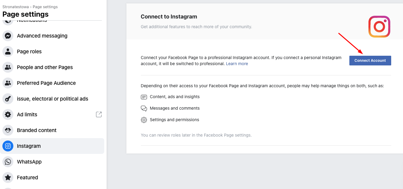 Connect / disconnect your school's Facebook & Instagram account - Social  Media Manager - Edlio Help Center
