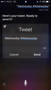 Twitter facts: Siri can help you to write and send tweets